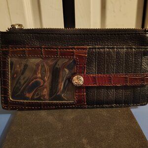 Brighton Croc Embossed Leather Organizer Wallet